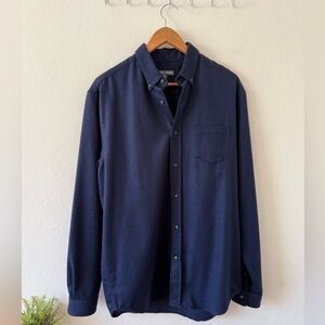 Slate & Stone Navy Blue Wool Blend Button Down Shirt Shacket Size XL